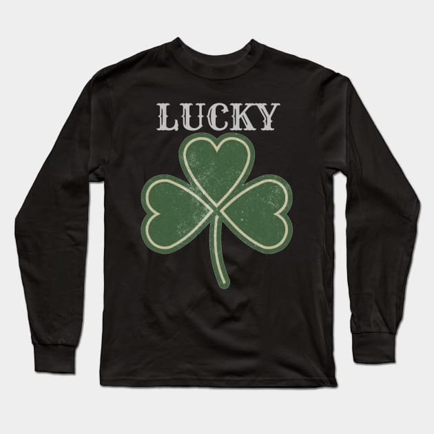 Lucky St Patrick's Day Long Sleeve T-Shirt by Justin green